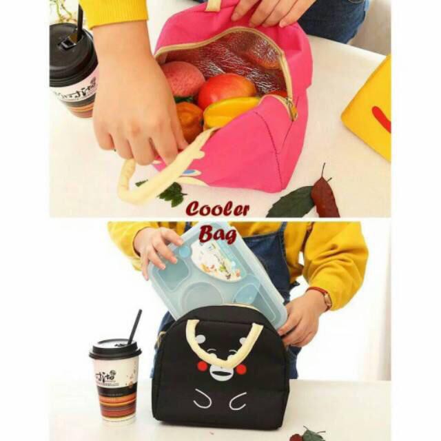 PROMO COD - T117 Tas Bekal Karakter Ukuran Besar Lunch Bag perlengkapan Bekal Anak Sekolah