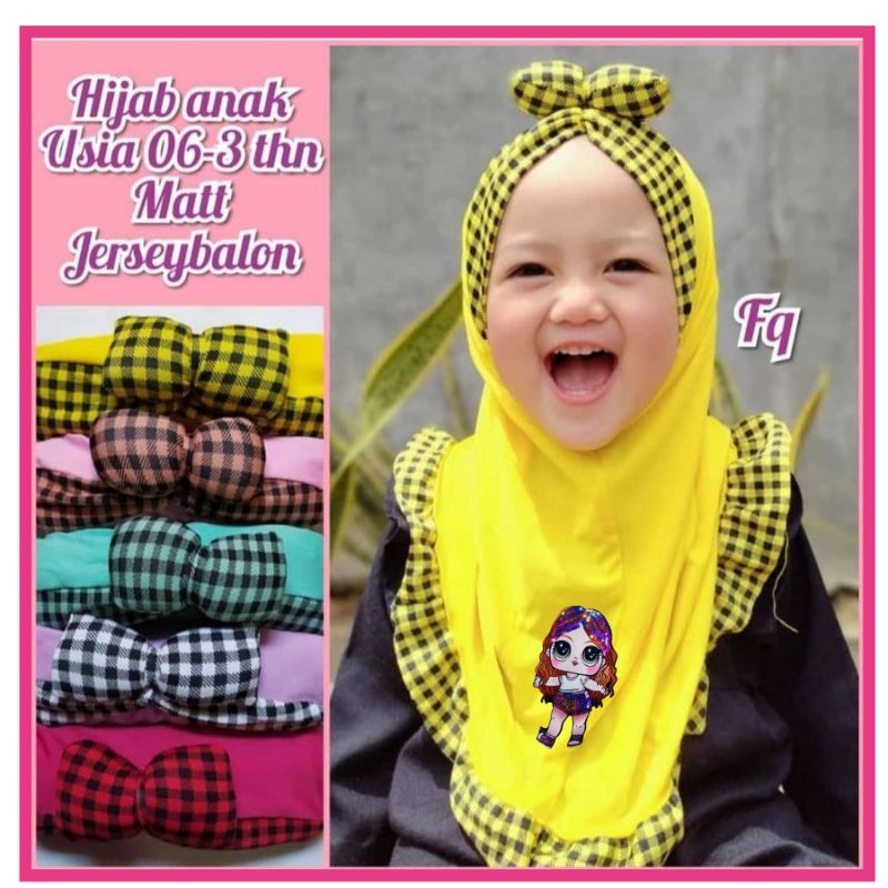 JILBAB ANAK &amp; BAYI LOL LED MUSIK 0-2,5 TAHUN / JILBAB BAYI PITA MICKEY BANTAL