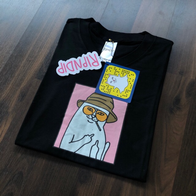 ra.store01 KAOS RIPNDIP - TOMPSON HITAM FULLTAG MIRROR 1:1 ORIGINAL