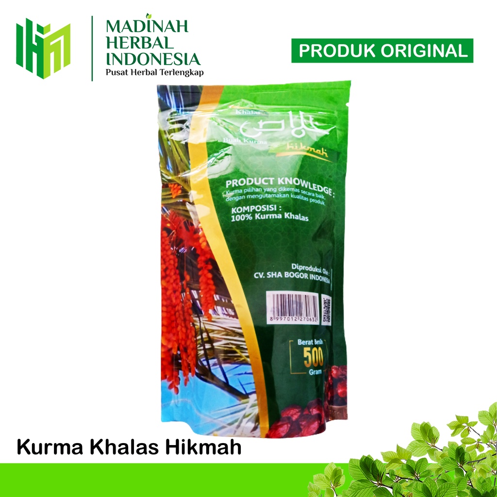 

Kurma Khalas Hikmah Premium Dates Khalas 500gram