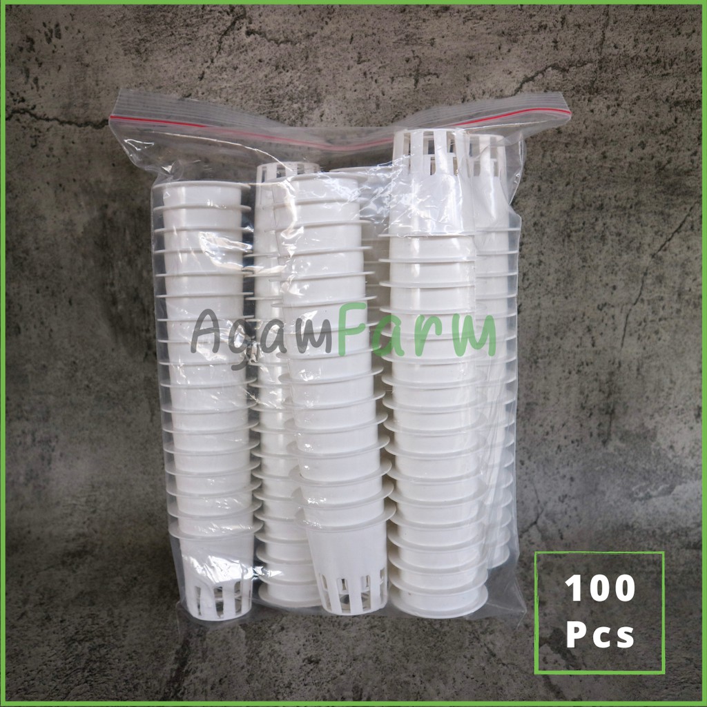 Netpot hidroponik 5cm Putih Paket 100pcs Netpot hidroponik 5 cm putih Netpot hidroponik putih