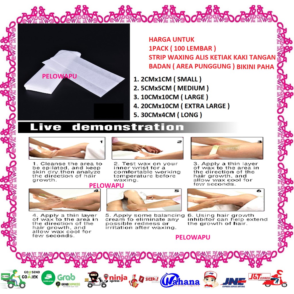 

KERTAS WAXING SMALL MEDIUM LARGE EXTRA LONG BISA DICUCI UKURAN JUMBO DIGUNAKAN BERULANG 100LEMBAR