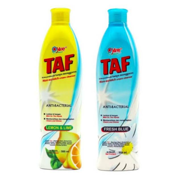 YURI TAF ANTI BACTERIAL 500 ML CREAM CLEANCER FRESH BLUE, LEMON &amp; Lime