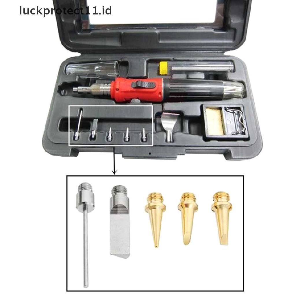 //HG&amp;ID// 5Pcs HS-1115K Butane Gas Soldering Iron Kit Welding Kit Torch Pen Tool .