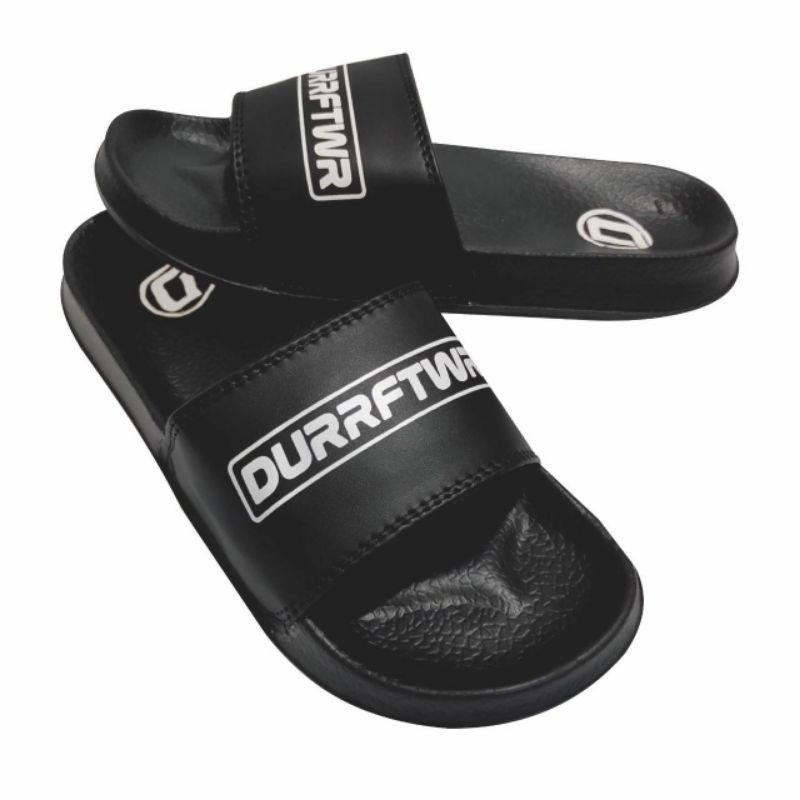 Sandal Pria Slop Hitam Sandal Pria Kekinian Sandal Slide Pria Durr Footwear 20 Original