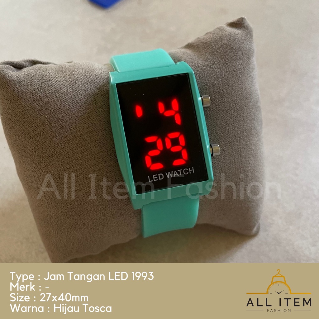 COD✅ Jam Tangan Digital LED 1993 Rubber Electronic Fashion Pria Wanita /Jam Kotak / Watches