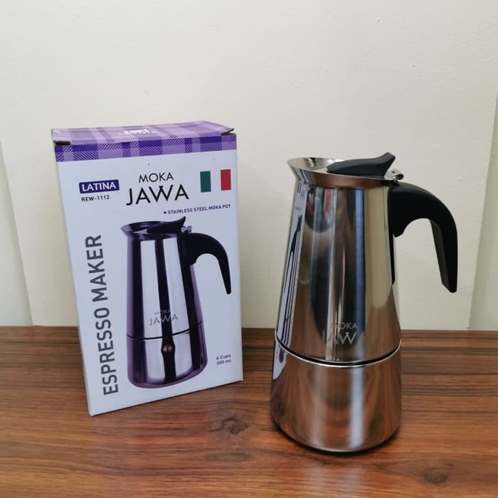 Latina REW-1112 Moka Jawa - Mokapot 300ml - Moka Pot 6 Cup 300 ml