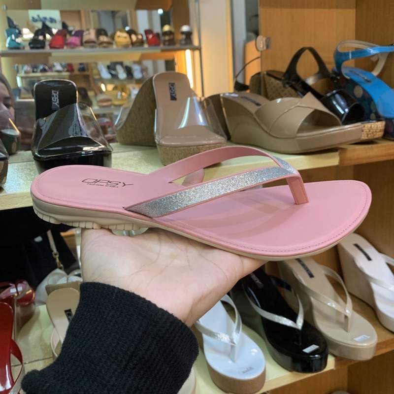 Sandal opsy teplek part 2/sandal flat/sandal tali/OPSY ORIGINAL 100%