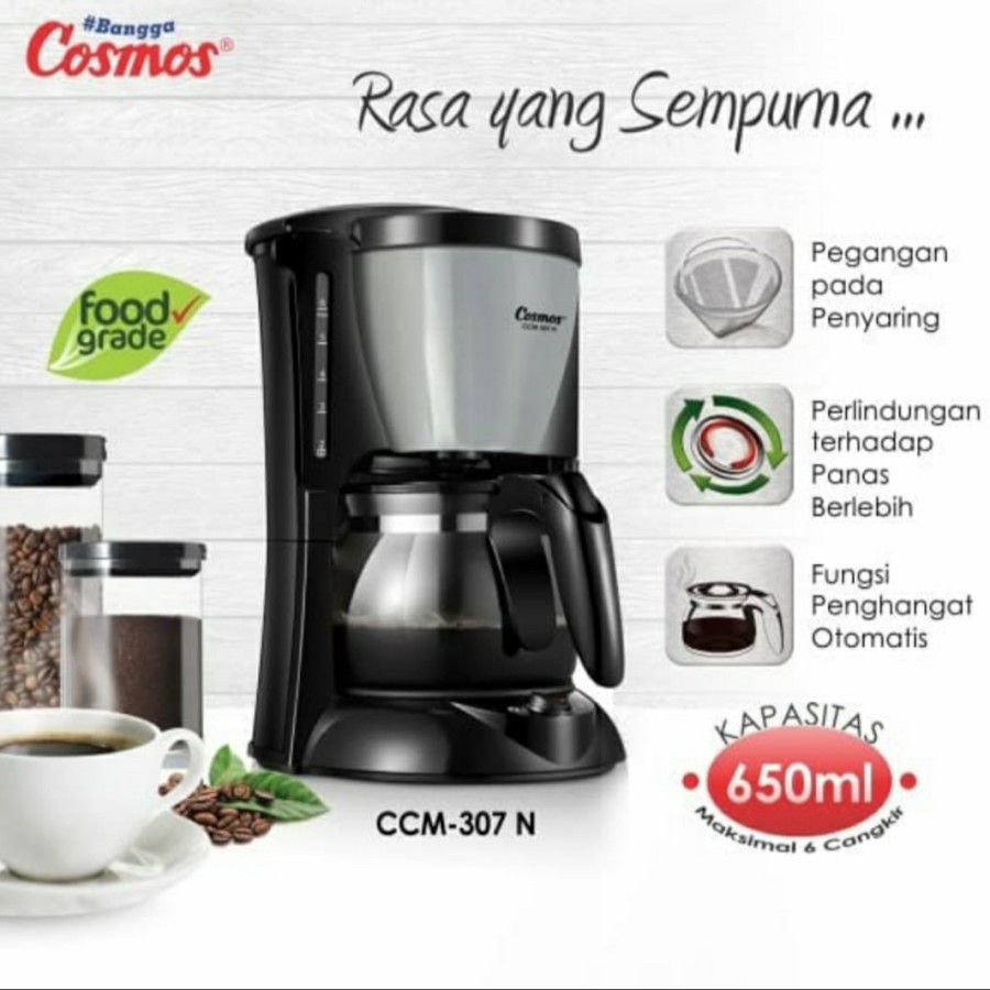 COSMOS Cofee maker 650 ml CCM 307 N - Garansi Resmi 1 Tahun