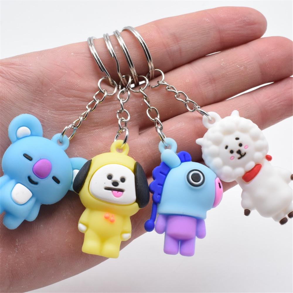 Top Kunci Ring Portable 3D Silicon Korea Bangtan Boys