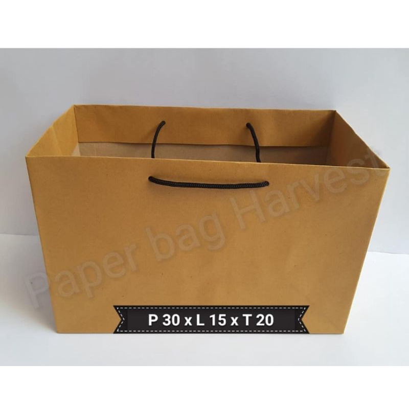 

Paper bag Kraft coklat untuk kotak spiku