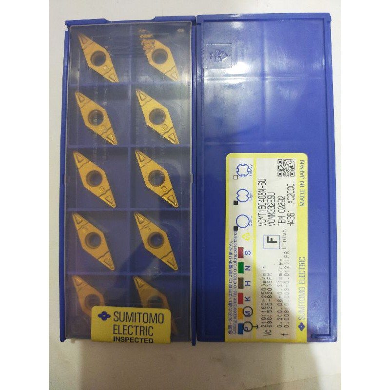Insert bubut/pahat bubut VCMT16048N-SU