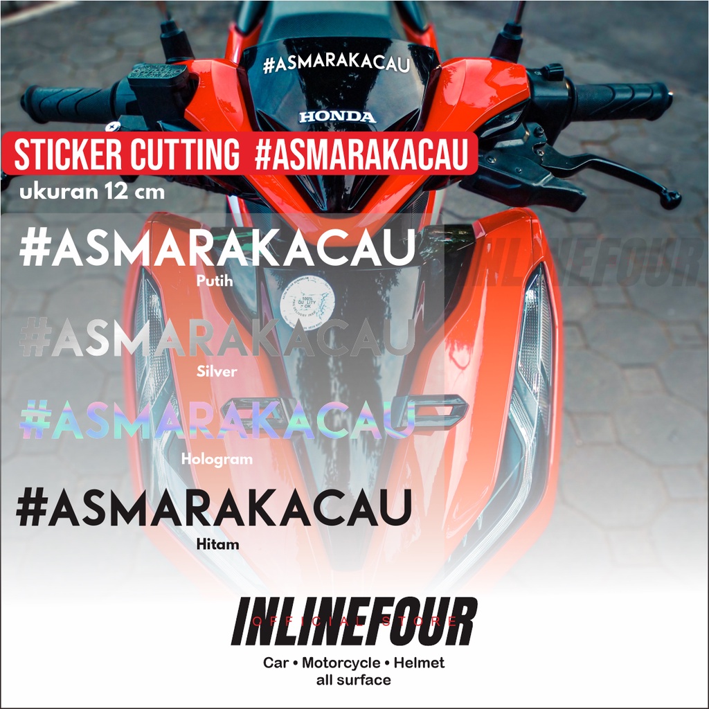

Stiker Cutting Sticker Motor #ASMARA KACAU Variasi Helm Mobil