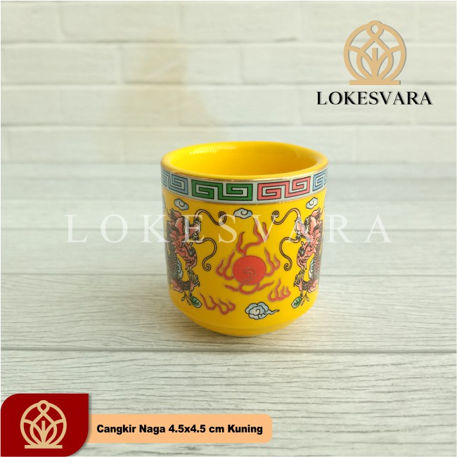 Cawan Puja Sembahyang Altar Keramik Motif Naga