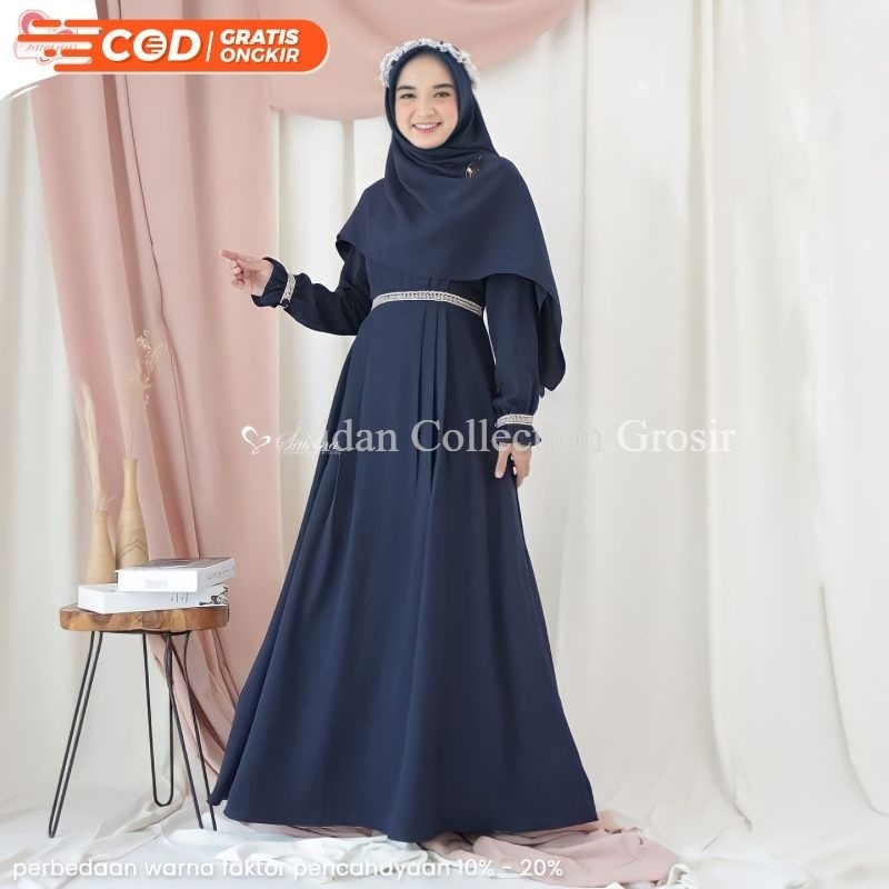 Gamis Katun Toyobo Remaja Terbaru Renda Dada Bordir Model Terbaru Modern Bisa COD