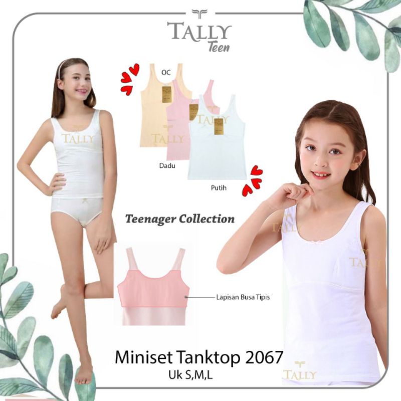Miniset Tanktop - tengtop anak - tengtop busa Tally 2067