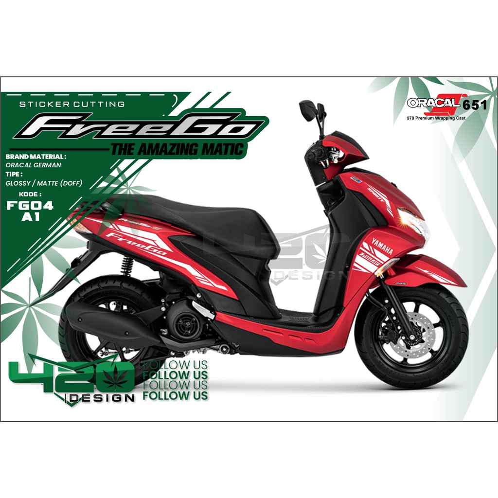AKSESORIS STIKER CUTTING YAMAHA FREEGO 125 / CUTTING STIKER FREEGO / STRIPING YAMAHA FREEGO
