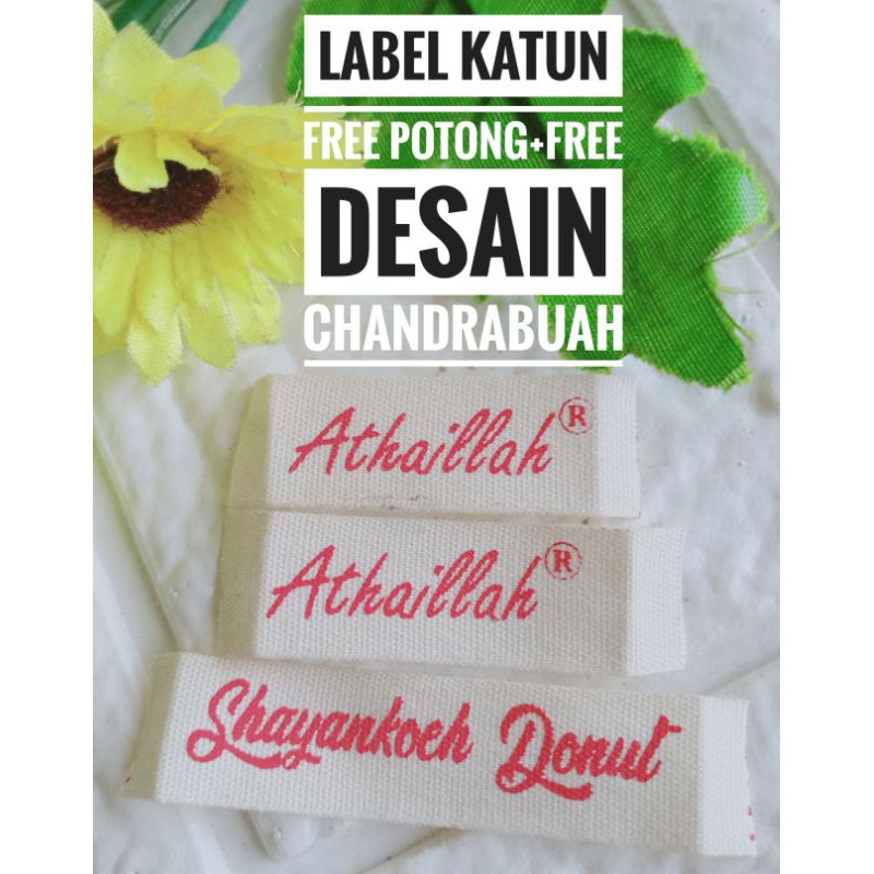 

label pita katun sablon label katun