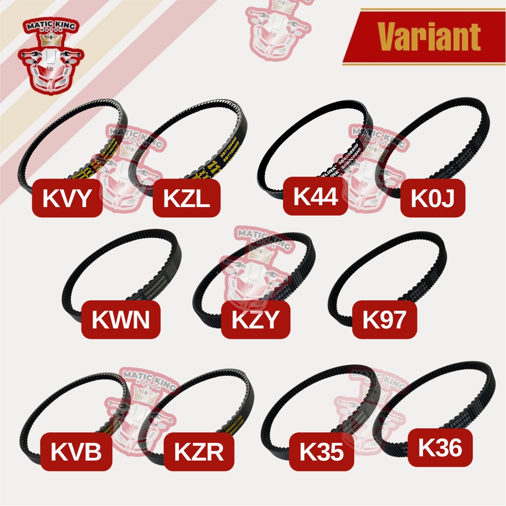 Vanbelt V belt Fanbelt Beat Fi ESP Scoopy Fi Spacy Fi Gates Powerlink Made in Thailand