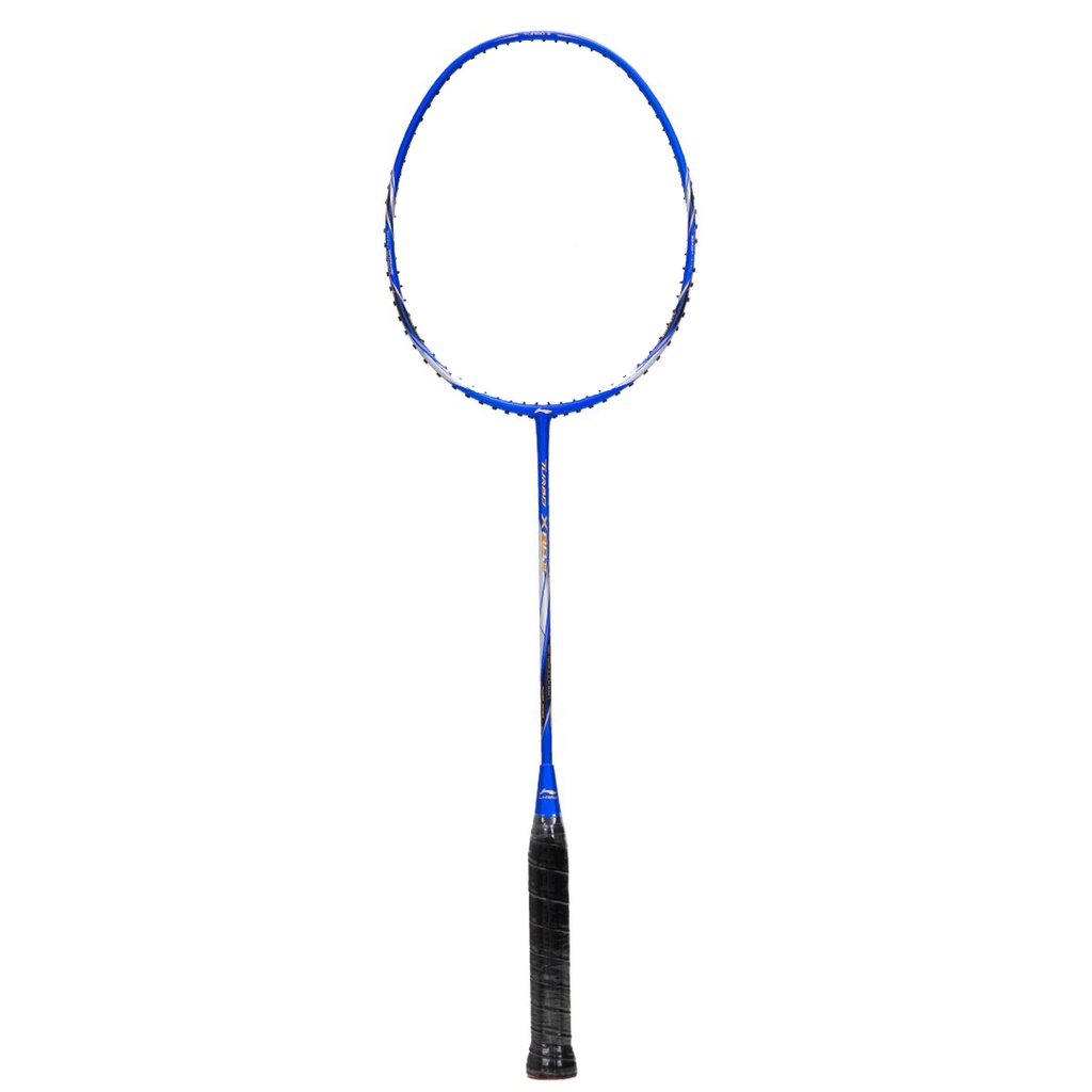 Li-Ning Badminton Racket Turbo X 80 III Blue/Silver AYPR142-4 Bundle Cover, String, Grip, T-Shirt