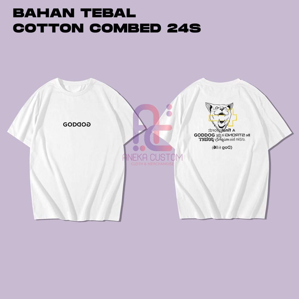 Baju Kaos Manhwa Outfit Cotton Combed 24s untuk pria dan wanita Kaos Goddog