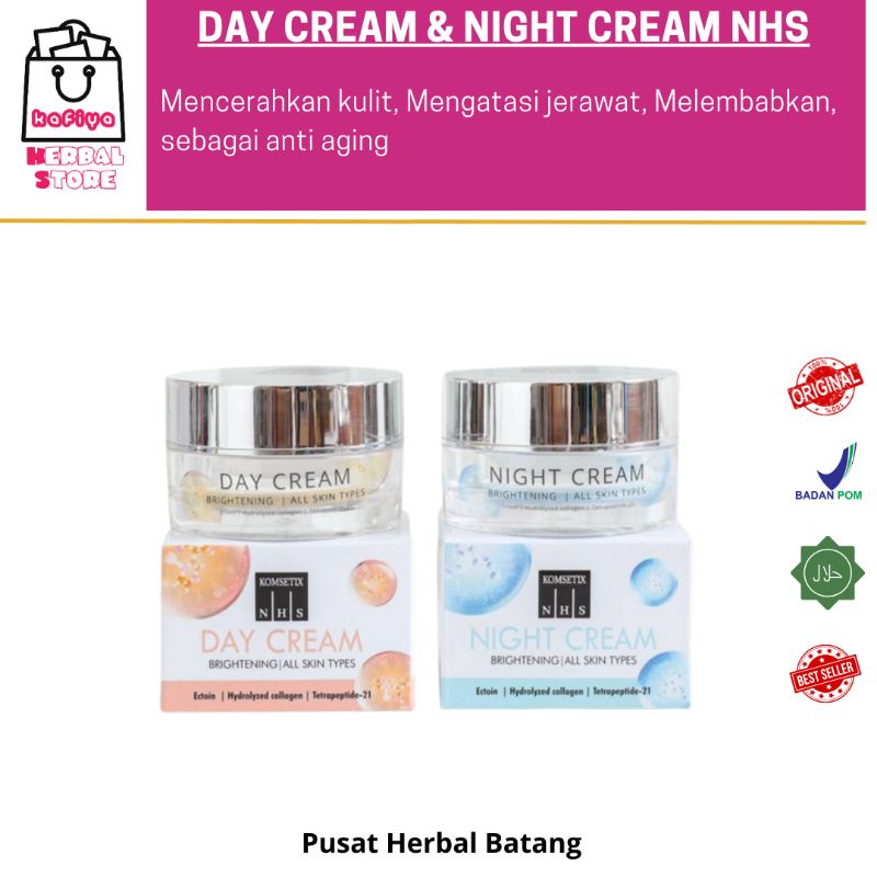 DAY CREAM NHS / NIGHT CREAM NHS / CREAM NHS / MENCERAHKAN / ATASI JERAWAT / ANTI AGING