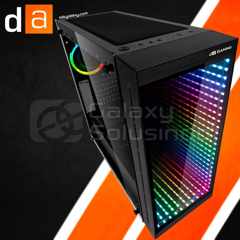 Digital Alliance DA Gaming Mirror RGB Tempered Glass Mid Tower Case