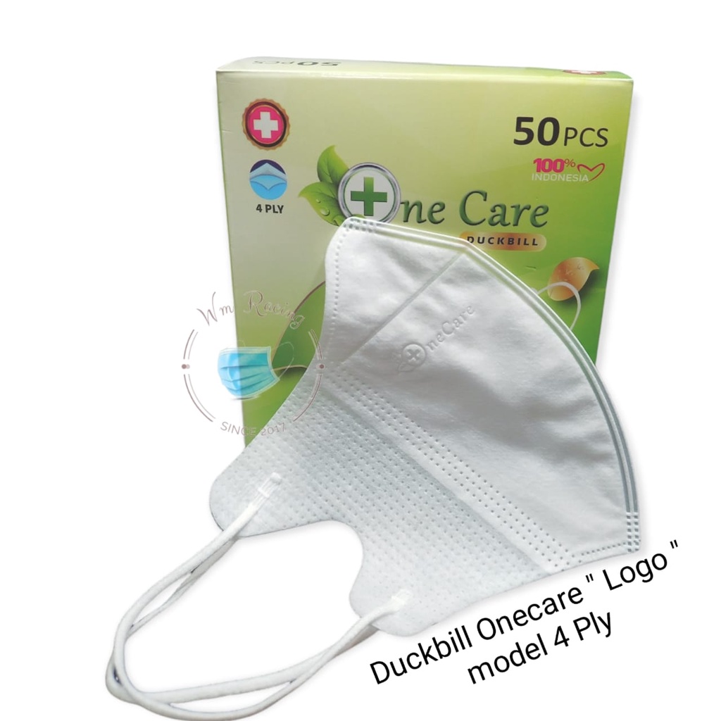 Masker Duckbill NeCare 4ply Masker Dewasa NeCare Earloop Kualitas Premium 50pcs