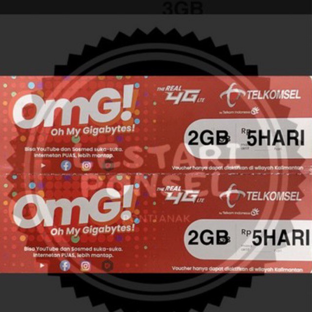 Voucher Data Telkomsel 2GB 5Hari