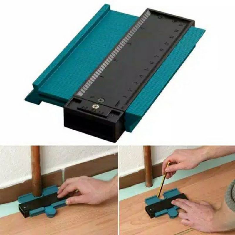 Alat penggaris copy duplicator coutour gauge lis gipsum ubin profil karpet dll