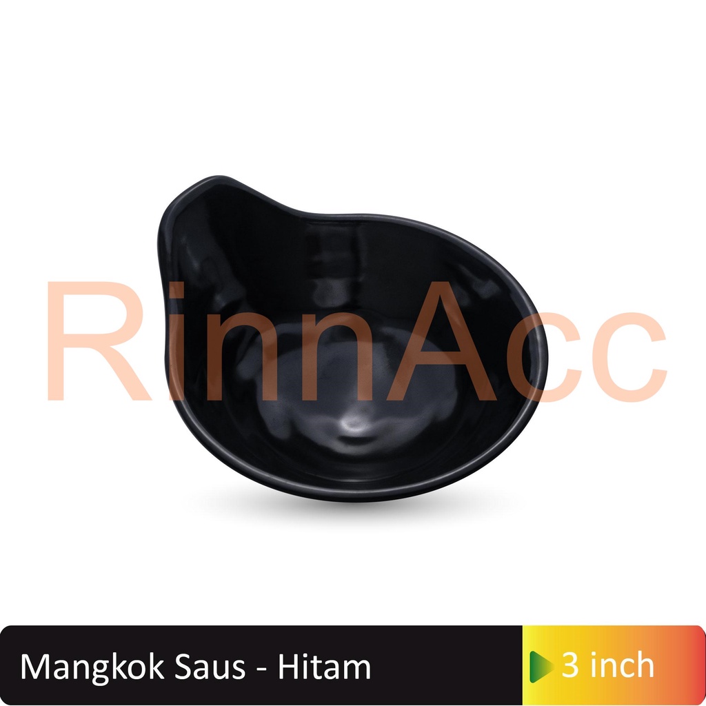 Mangkok Saus Glori Melamine M533 Hitam / Tempat Piring Sambal / Mangkuk Bumbu Kecil Mangkok Saji Tempat Sambel Saus Kecap Cabe