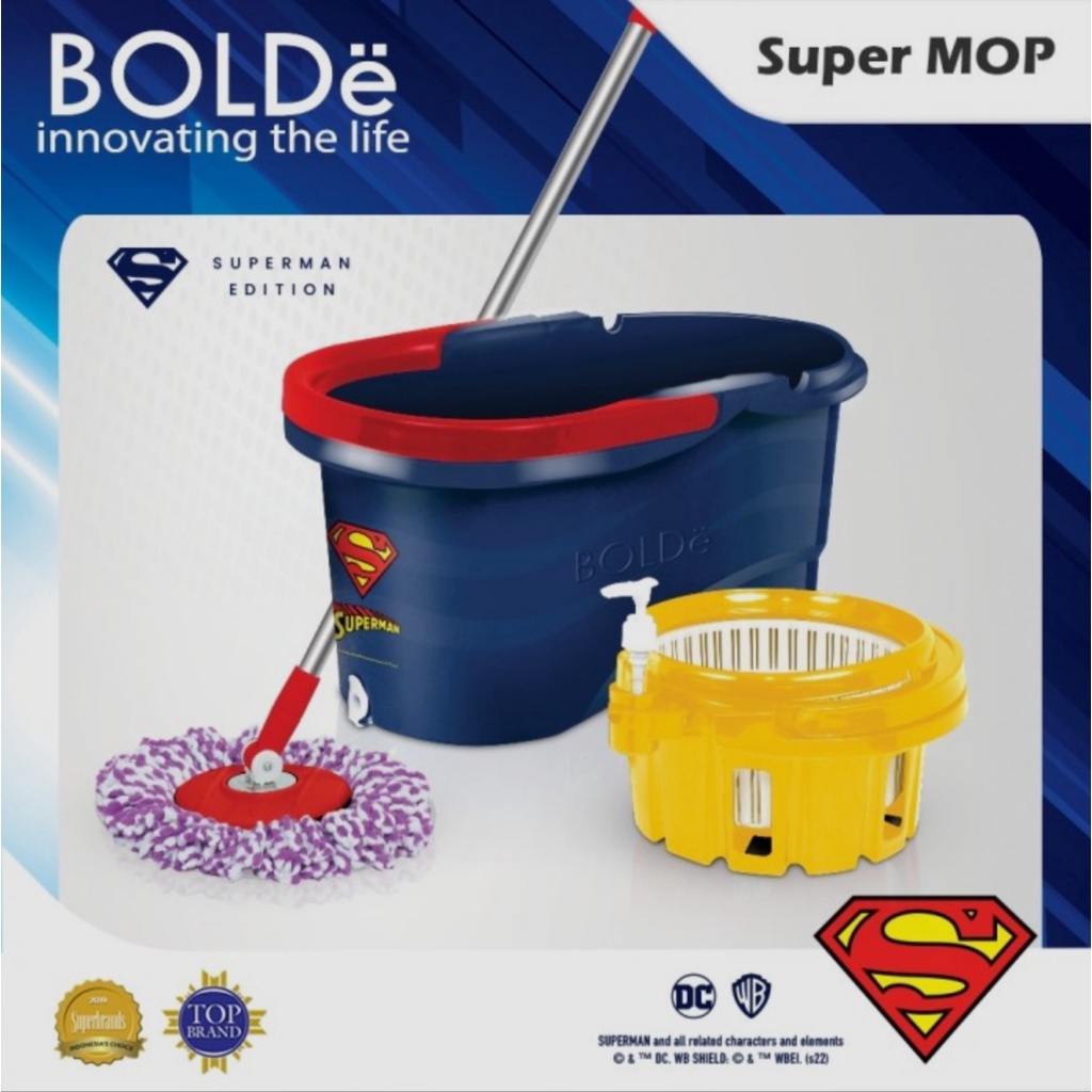 Alat Pel Otomatis Bolde Supermop Bolde Batman Super Mop Superman Alat Pel Bolde 360 Derajat Alat Pel Modern