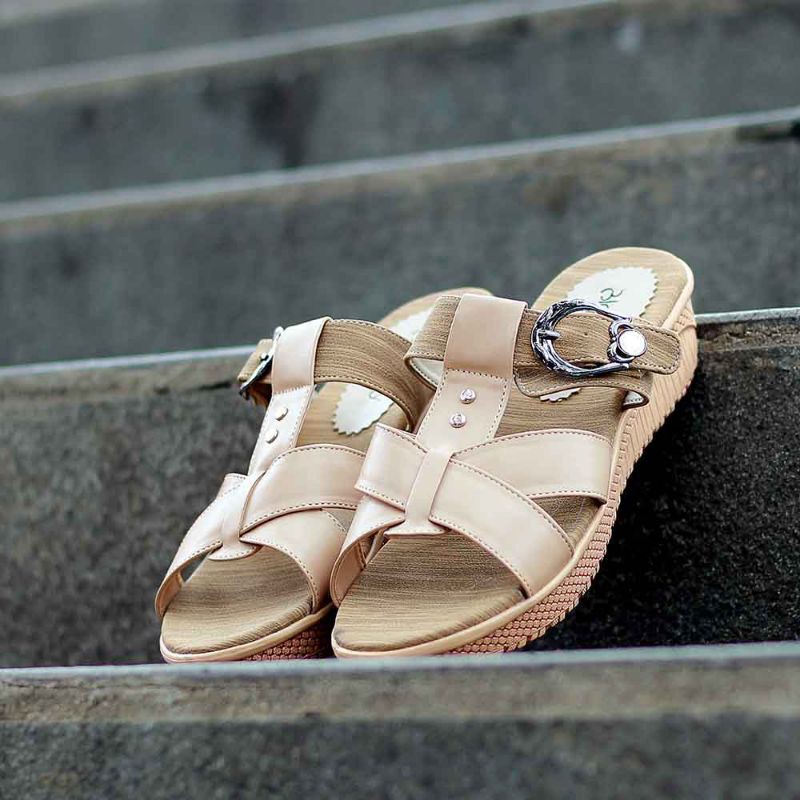 Sandal wedges wanita sendal cantik bahan premium high quality garansi original