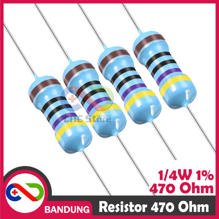 10X RESISTOR 470 OHM 1/4W 1% METAL FILM