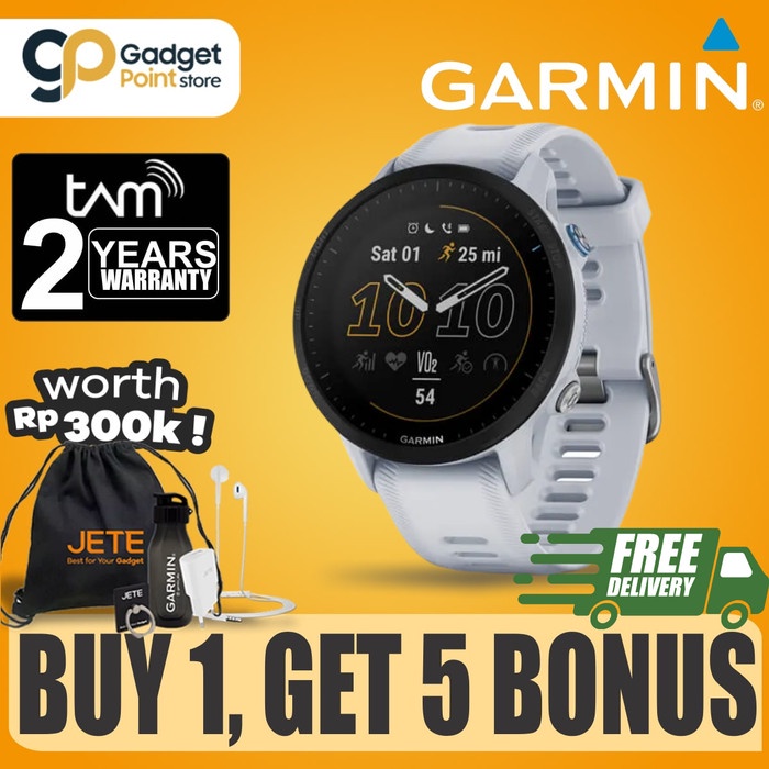 Garmin Forerunner 955 Non solar White FR955 White - Garansi Resmi TAM