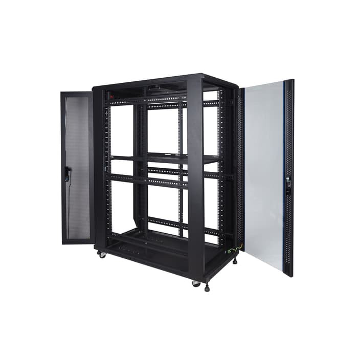 Indorack IR11532G Standing Close Rack 19&quot; 32U Glass Door Depth 1150mm