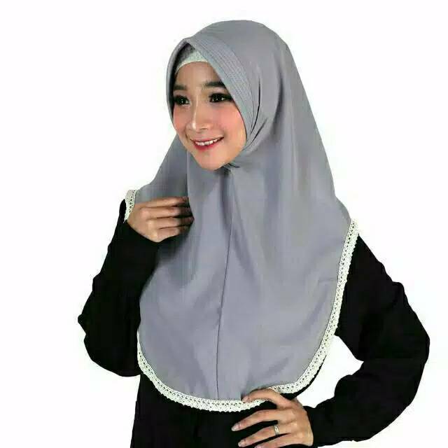 KHIMAR AUDY/GROSIR TERMURAH ASLI BARANG ORI/BAHAN DIAMOND CREPE/RENDA SESUAI Di ON MODEL-3