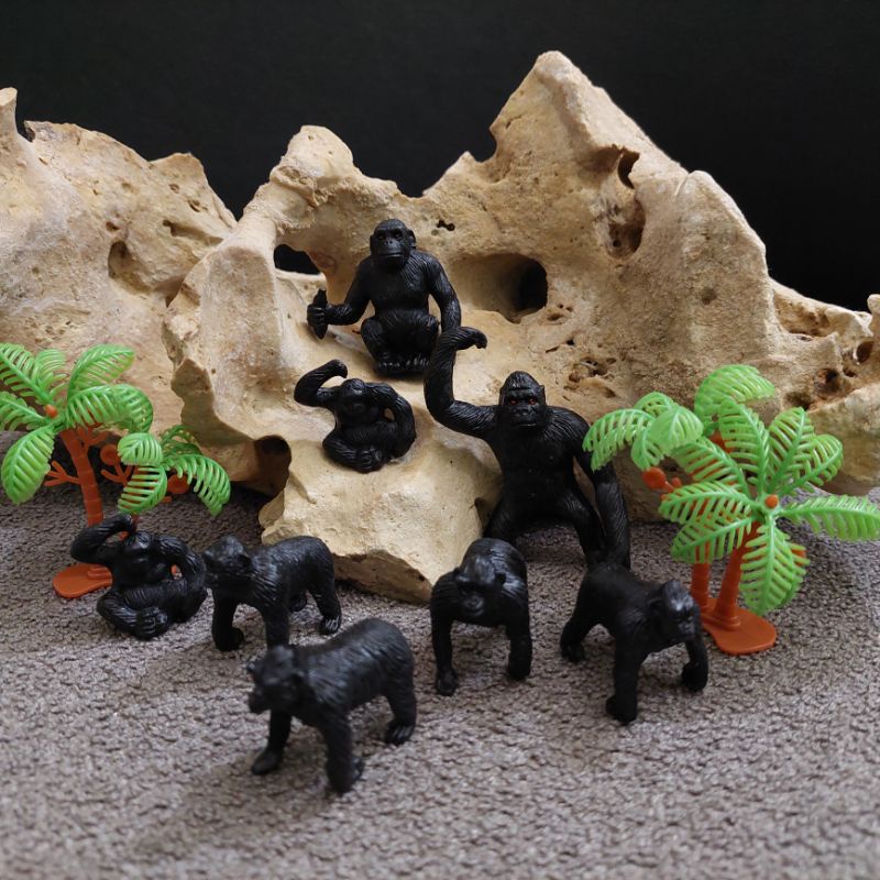 mainan miniatur monyet kingkong gorila skala 1/87 rail king - MONYET KARET