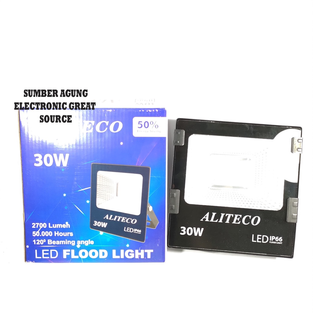 Aliteco Kap Sorot 30W 2700Lumen Super Terang Untuk Outdoor Luar Ruangan