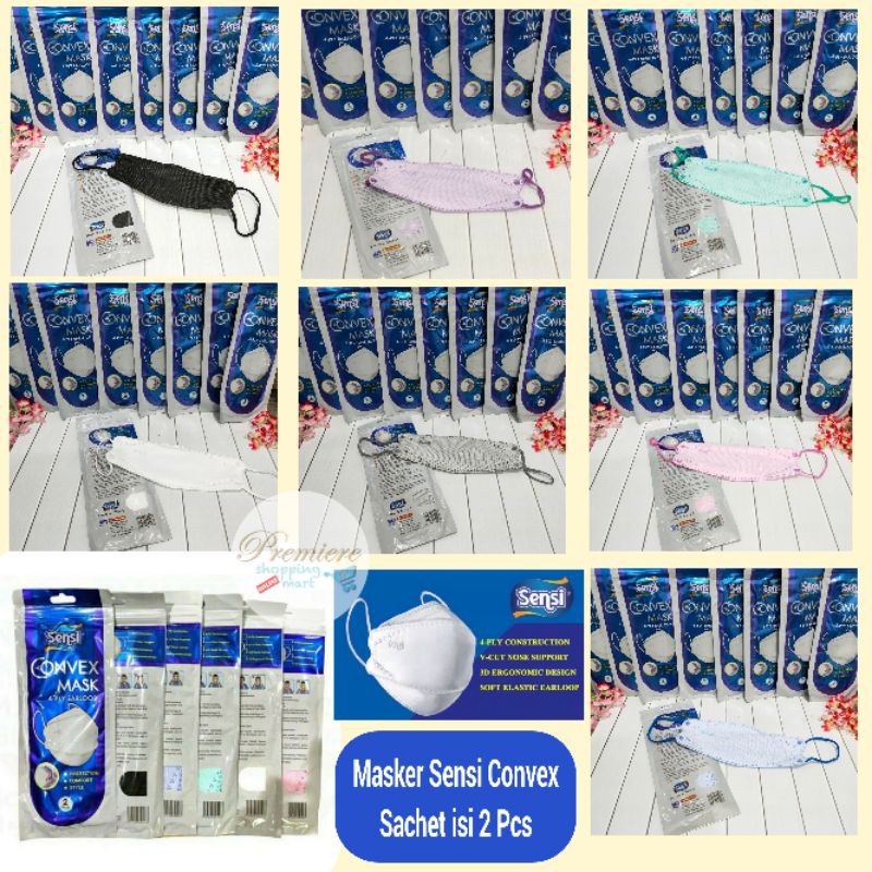 Masker Sensi Convex 4 Ply Sachet isi 2 Pcs ( KF94 )