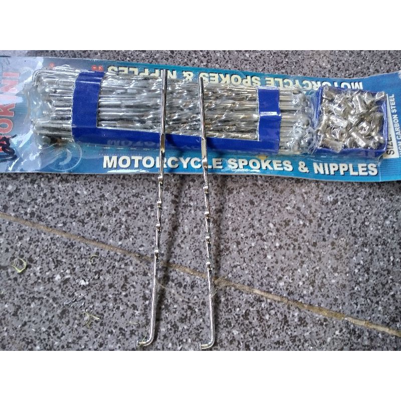 jari-jari ruji spoke set motor ukuran 164 ulir crume