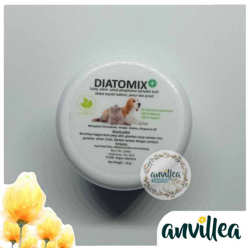 Diatomix obat  Demodex, Scabies, Ringworm, Jamur kucing anjing