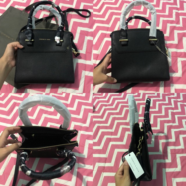 Tas Wanita Charles and Keith Scarf Wrapped Handle Bag