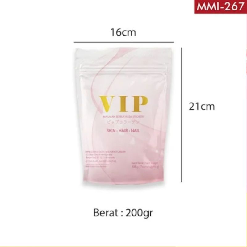 [COD] Minuman Pemutih Kulit VIP Collagen Whitening Glowing Drink Super Antioksidan dengan Kandungan Red Beet - 1 Pouch