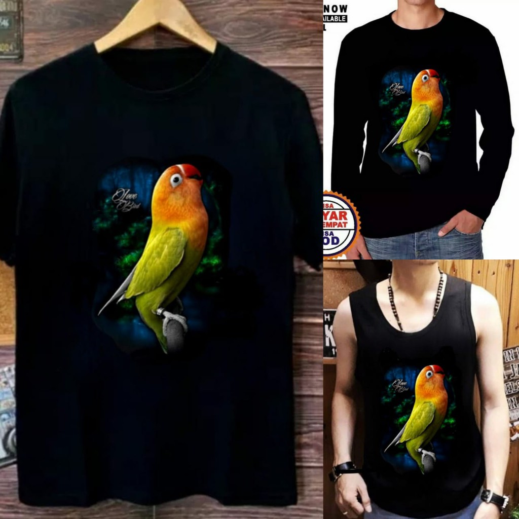 Shalch Trendy / T-shirt / Singlet / Kaos Panjang Motif Lovebird-22