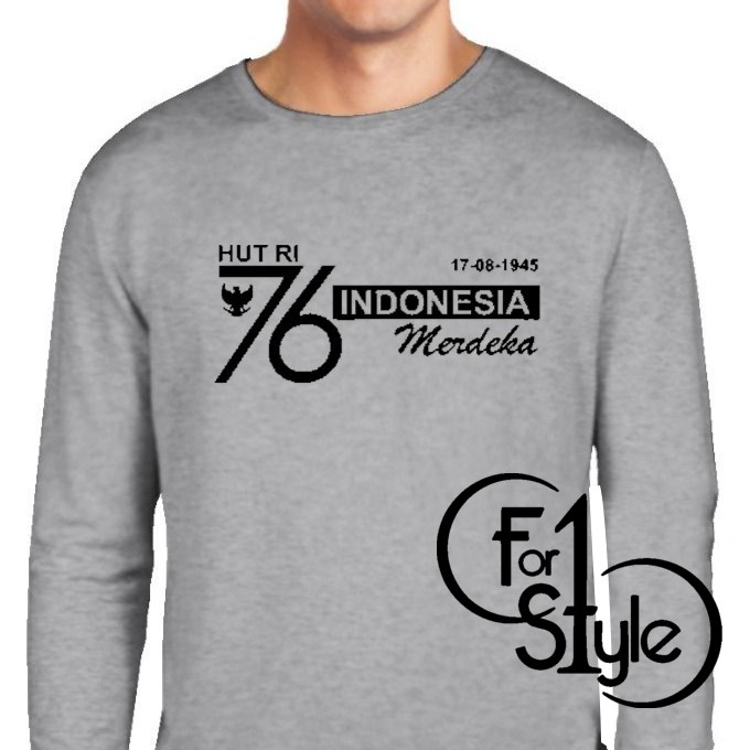 Kaos Pria HUT RI 76 Lengan Panjang