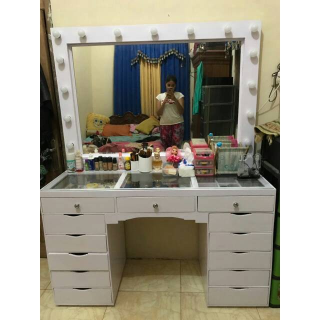 Big Promo Vanity Mirror Meja Kaca Shopee Indonesia