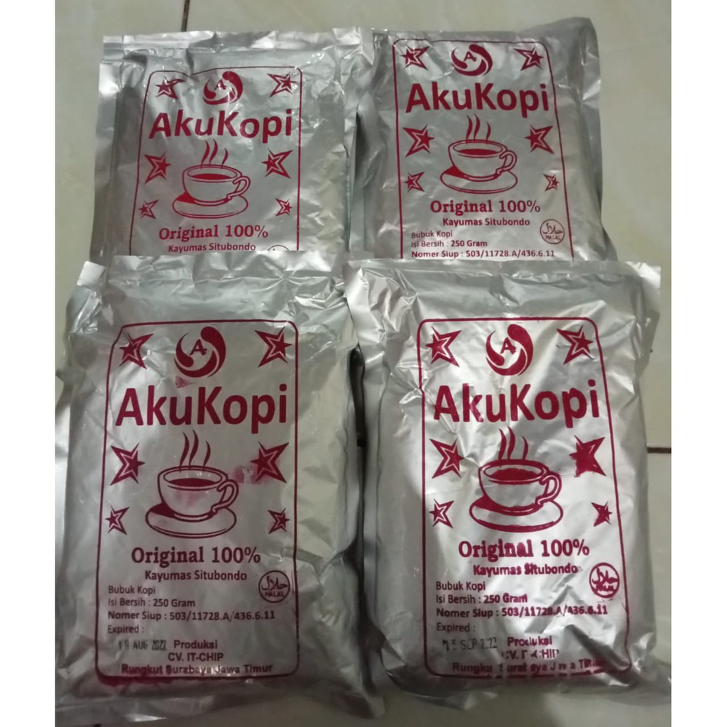 

Bubuk Kopi Robusta original 1 KG @250gx4