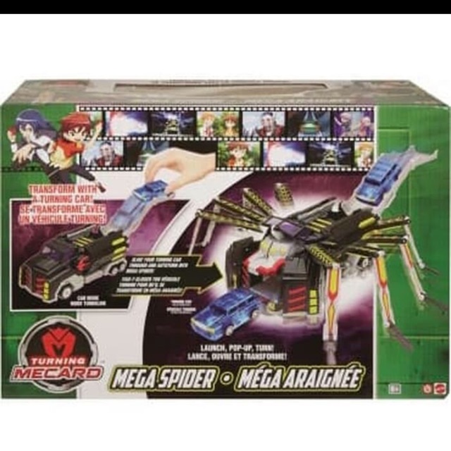 Turning mecard mecanimals mega spider vehicle