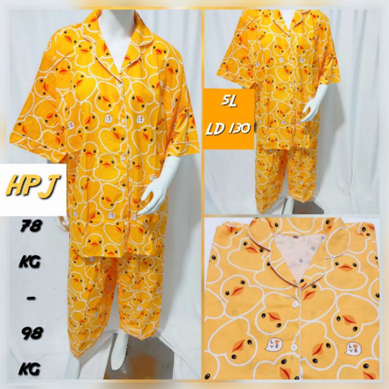 BAJU TIDUR SUPER BIG SIZE /JUMBO WANITA SETELAN LD 140